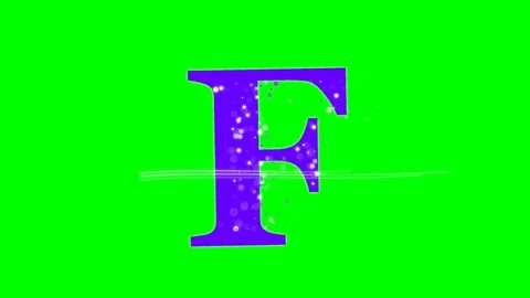 Letter Animated on Chroma Key for Compositing Video stock 336892917