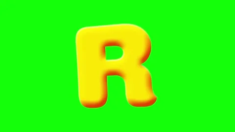 Letter Animated on Chroma Key for Compositing Video stock 341587270
