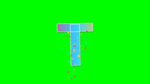 Letter Animated - Chroma Key Green Screen Footage Video stock 336898847