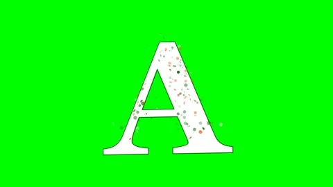 Letter Animated - Chroma Key Green Screen Footage Stock Footage 336899068