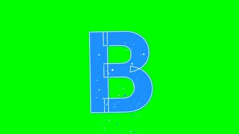 Letter Animated on Green Screen Chroma Key Background 動画素材 336892839