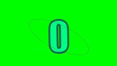 Letter Animated on Green Screen Chroma Key Background Stock Footage 336898864