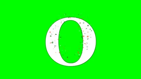 Letter Animated on Green Screen Chroma Key Background Stock Footage 336899119