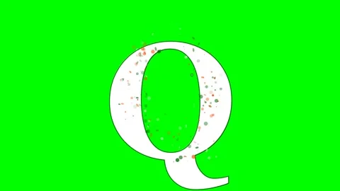Letter Animated on Green Screen Chroma Key Background Video stock 336899129
