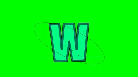 Letter Animated with Logo - Chroma Key Green Screen Footage Stock Footage 336898938