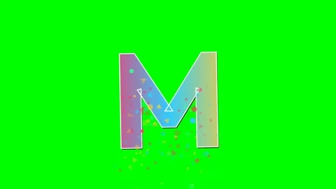 Letter Animated with Painted - Chroma Key Green Screen Footage Stock Footage 336898825