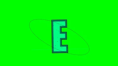 Letter Animated with Shown Isolated Green Screen Stock Video Stock Footage 336898893