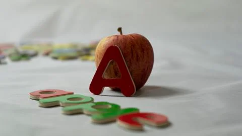 Letter A for  apple Stock Illustration