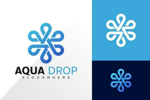 A letter aqua drop logo vector design. Abstract emblem, designs concept, logo Illustration