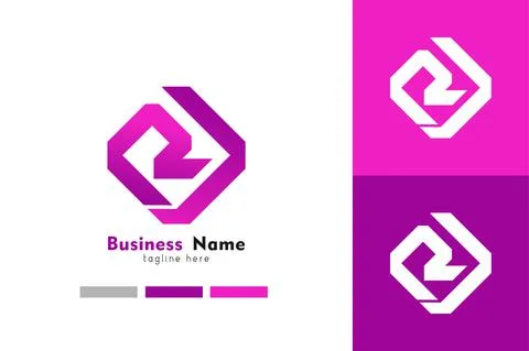Letter AR Monogram Logo Template Illustrazione stock