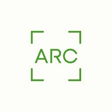 Letter ARC font cut rectangular capture initial typography monogram イラスト素材