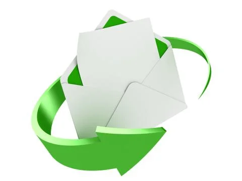 Letter with Arrow Stock Illustration