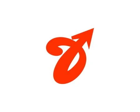 A Letter with Arrow Logo Template Stock Illustration