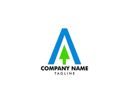 A Letter with Arrow Logo Template Stock Illustration