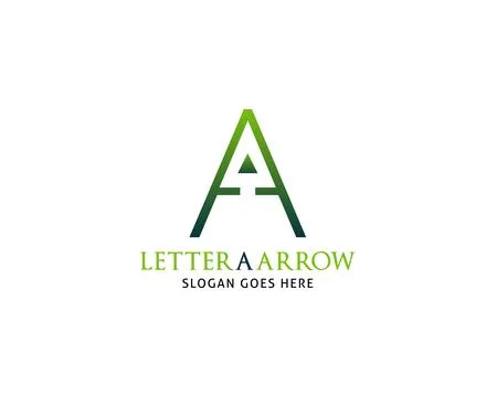A Letter with Arrow Logo Template Stock Illustration