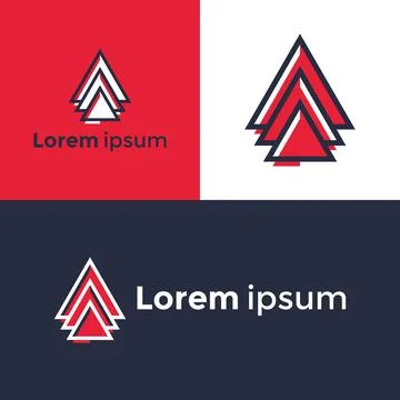 Letter A arrow logo vector Template design. Creative minimalist triangle Stock Illustration