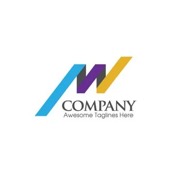 Letter AW logo Stock Illustration