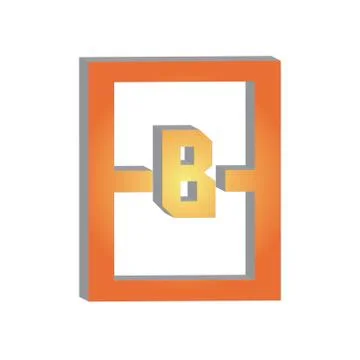 Letter b 3 dimension design Stock Illustration