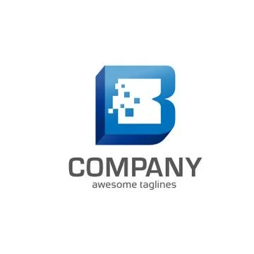 Letter B 3d box concept Stock Illustration