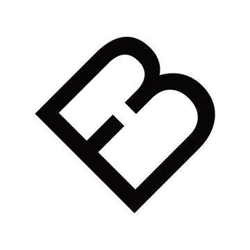 Letter B Abstract Monogram Logo Stock Illustration