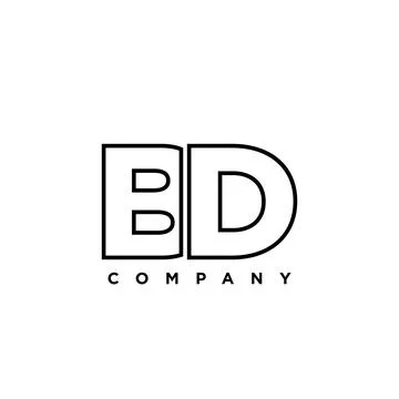 Letter B and D, BD logo design template. Minimal monogram initial based log.. Stock Illustration