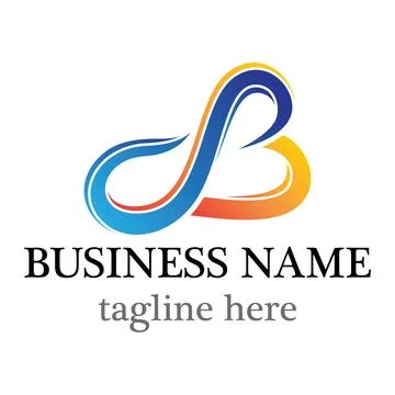 Letter B And Infinity Logo Stock Illustration