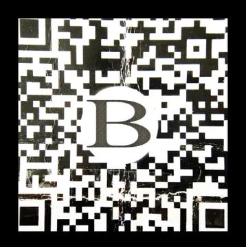 Letter B Bar code design background and wallpapers in fine quality prints Illustrazione stock