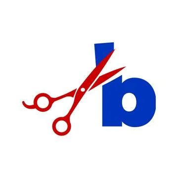 Letter B Barber Logo Concept Stock Illustration
