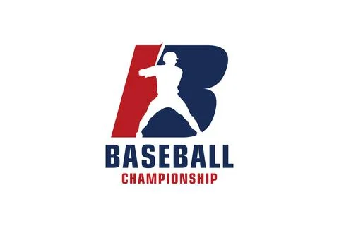 Letter B with Baseball Logo Design. Vector Design Template Elements for Spo.. Stock Illustration