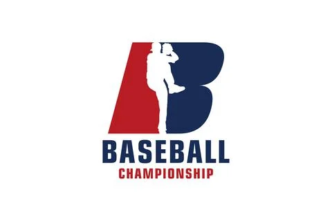 Letter B with Baseball Logo Design. Vector Design Template Elements for Spo.. Stock Illustration