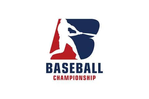 Letter B with Baseball Logo Design. Vector Design Template Elements for Spo.. Illustrazione stock