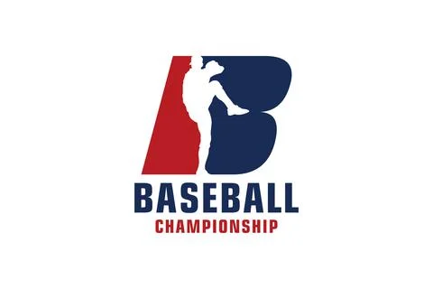 Letter B with Baseball Logo Design. Vector Design Template Elements for Spo.. イラスト素材