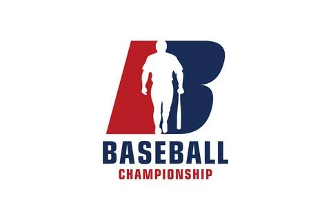 Letter B with Baseball Logo Design. Vector Design Template Elements for Spo.. Illustrazione stock