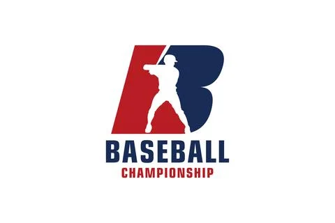 Letter B with Baseball Logo Design. Vector Design Template Elements for Spo.. Illustrazione stock