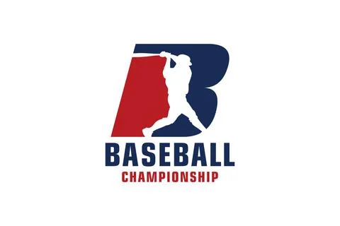 Letter B with Baseball Logo Design. Vector Design Template Elements for Spo.. Illustrazione stock