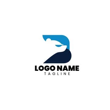 Letter B bear logo element design vector Stock Illustration