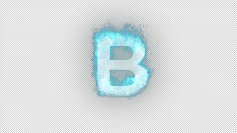 Letter B in blue fire, alpha channel, fi... | Stock Video | Pond5