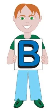 Letter B Boy Stock Illustration