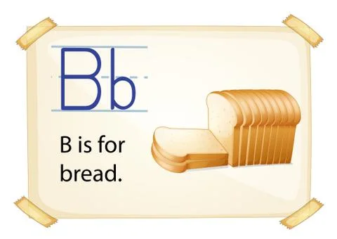 A letter B for bread Stock Illustration