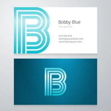 Letter B Business card template Stock Illustration