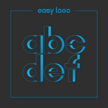Letter A B C D E F logo alphabet icon set background Stock Illustration