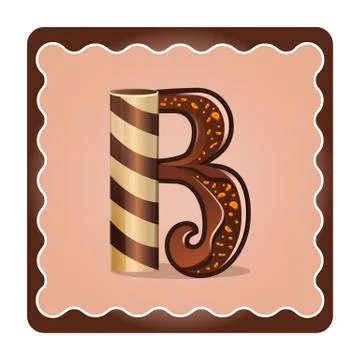 Letter b candies Stock Illustration