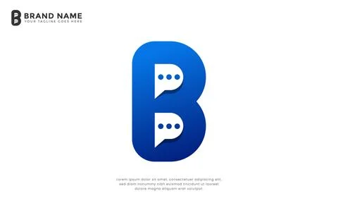 Letter B Chat Logo Stock-Illustration