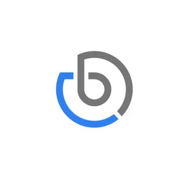 Letter B circle concept design logo vector Stock Illustration