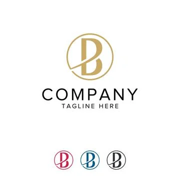 Letter B circle logo design vector template, b logo Stock Illustration