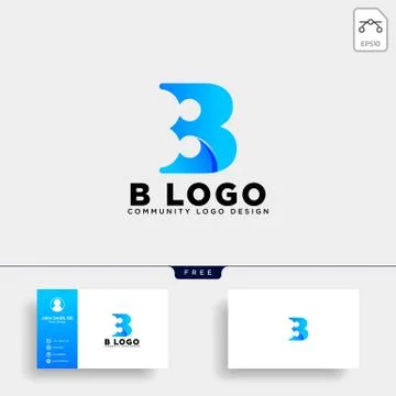 Letter b community human logo template vector illustration icon element isola Stock Illustration