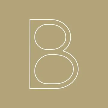 Letter B conceptual text design logo template design Illustrazione stock