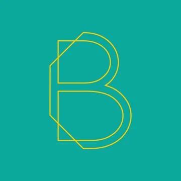 Letter B conceptual text design logo template design Stock Illustration