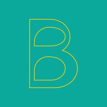 Letter B conceptual text design logo template design. Stock Illustration