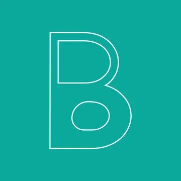Letter B conceptual text design logo template design Stock Illustration